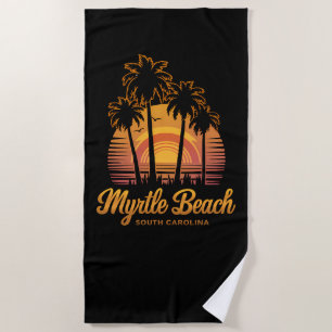 Serviette De Plage Palm Tree Sunset sud Carolina Myrtle Beach