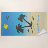 Serviette De Plage Palm Trees Beach Été ! B (Devant)