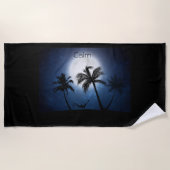 Serviette De Plage Palm trees in the moonlight (Devant)