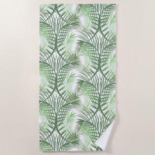 Serviette De Plage Palm Trees Summer Tropical Beach Green
