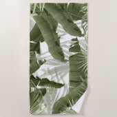 Serviette De Plage Palm Vert Banane Feuilles Bliss 1 #art #nature (Devant)
