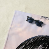 Serviette De Plage Palme de coucher de soleil de plage tropicale (En situation)