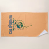 Serviette De Plage Palmes géométriques San Diego CA (Devant)