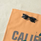 Serviette De Plage Palmes géométriques San Diego CA (En situation)