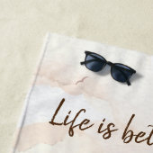 Serviette De Plage Palmes tropicales rustiques (En situation)