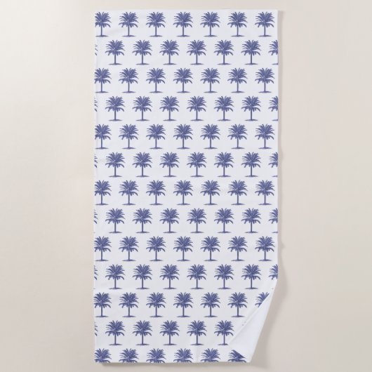 Serviette De Plage Palmier bleu (Devant)
