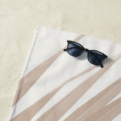 Serviette De Plage Palmier des Caraïbes luxuriant en beige chaud #1 # (En situation)