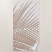 Serviette De Plage Palmier des Caraïbes luxuriant en beige chaud #1 # (Devant)