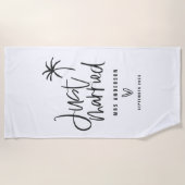 Serviette De Plage Palmier marié mariage cadeau plage (Devant)