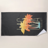 Serviette De Plage Palmier Tropical moderne Summer Beach Vacances (Devant)