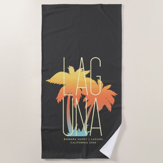 Serviette De Plage Palmier Tropical moderne Summer Beach Vacances (Devant)