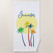 Serviette De Plage Palmiers (Devant)