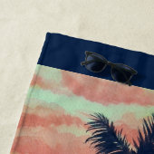 Serviette De Plage Palmiers à noix de coco hawaïens (En situation)