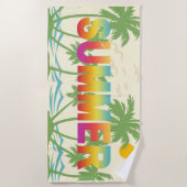Serviette De Plage Palmiers Beau été (Devant)