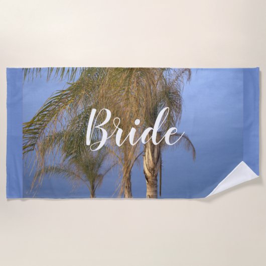 Serviette de plage Palmiers de la Mariée (Devant)