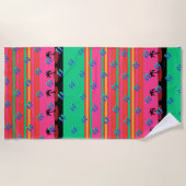 Serviette De Plage Palmiers Et Feuilles (Devant)