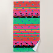 Serviette De Plage Palmiers Et Feuilles (Devant)