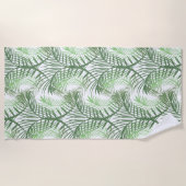 Serviette De Plage Palmiers Été Tropical Plage Vert (Devant)