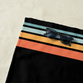 Serviette De Plage Palmiers lunettes de soleil rétro vacances en fami (En situation)