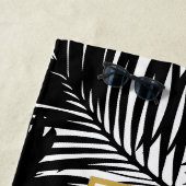 Serviette De Plage Palmiers noirs et blancs et 80 degrés (En situation)