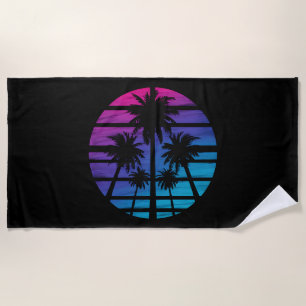 Serviette De Plage Palmiers Plage Hawaïenne Vacances d'Été