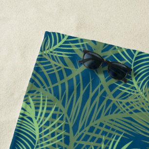 Serviette De Plage Palmiers Summer Tropical Beach Vert Bleu