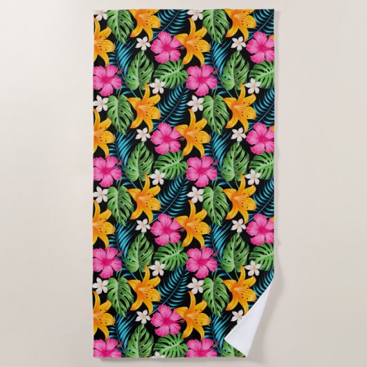 Serviette de plage Palmiers tropicaux (Devant)