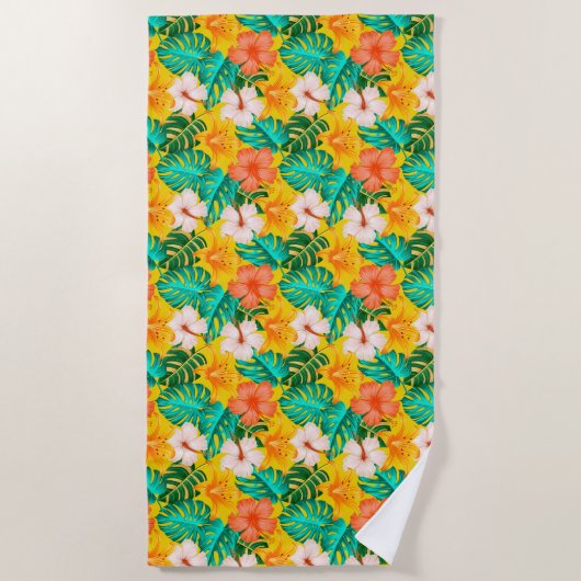 Serviette de plage Palmiers tropicaux (Devant)
