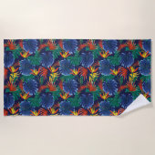 Serviette de plage Palmiers tropicaux (Devant)