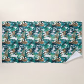 Serviette de plage Palmiers tropicaux (Devant)
