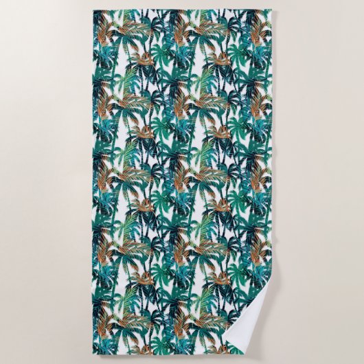 Serviette de plage Palmiers tropicaux (Devant)