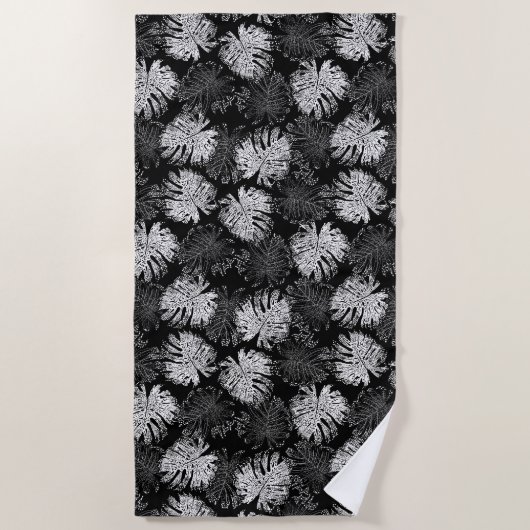 Serviette de plage Palmiers tropicaux (Devant)