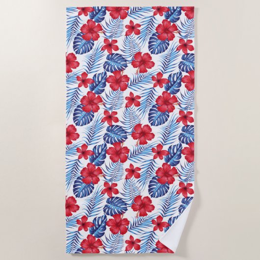 Serviette de plage Palmiers tropicaux (Devant)