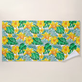 Serviette de plage Palmiers tropicaux (Devant)