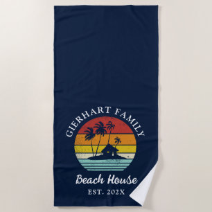 Serviette De Plage Palmiers Tropicaux Correspondant Maison de Plage C