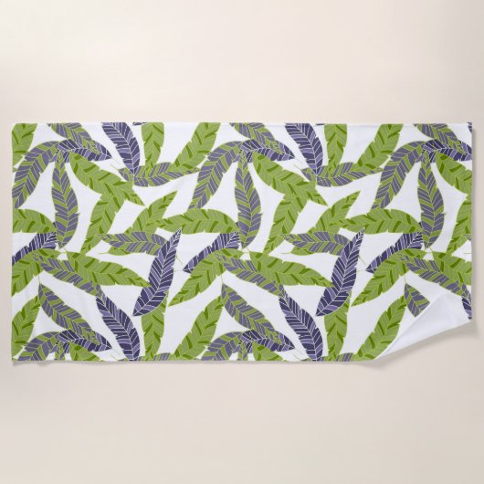 Serviette de plage - Palmiers tropicaux Imprimer (Devant)