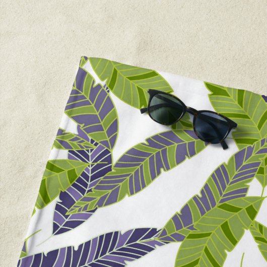 Serviette de plage - Palmiers tropicaux Imprimer (En situation)