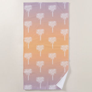 Serviette De Plage Palmiers tropicaux modernes Sunset Ombre