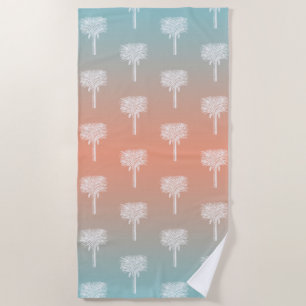 Serviette De Plage Palmiers tropicaux modernes Sunset Ombre