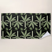 Serviette De Plage palmiers tropicaux sans couture motif (Devant)
