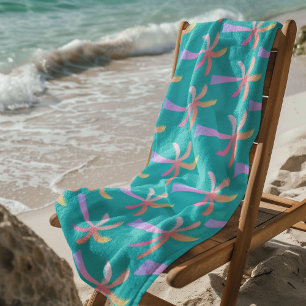 Serviette De Plage Palmiers tropicaux turquoise de Palm Springs