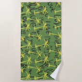 Serviette De Plage Palms Aimez-vous la typographie (Devant)