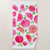 Serviette De Plage Pamplemousse aquarelle (Devant)