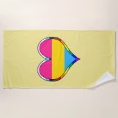 Serviette De Plage Pan Pride Heart (Devant)