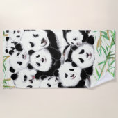 Serviette de plage Panda Beach familiale (Devant)