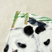 Serviette de plage Panda Beach familiale (En situation)