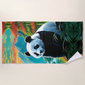 Serviette De Plage Panda Bear dans les nuages (Devant)