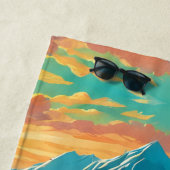 Serviette De Plage Panda Bear dans les nuages (En situation)