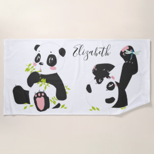 Serviette De Plage Panda Bears