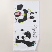 Serviette De Plage Panda Bears (Devant)